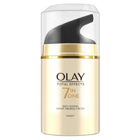 Olay Day Cream Natural White Fairness Moisturiser SPF 24, 50g & Olay Night Cream Total Effects 7 in 1, Anti-Ageing Moisturiser, 50g