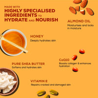 Joy Honey & Almonds Ultimate Nourishing Body Milk Lotion 600ml | With Shea Butter & Vitamin E | Long Lasting Moisture | Prevents Dryness & Provides Intense Moisturization for Dry Skin