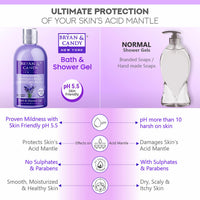 Bryan & Candy Shower Gel with Aloe Vera. Gentle, Moisturizing Body Wash for Soft, Supple Skin (Lavender Shower Gel, 300ml)