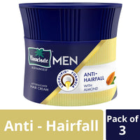 Parachute Advansed Men Hair Cream, Anti-Dandruff, 100 gm (Pack of 3) And Anti-Hairfall With Almond, 100 gm (Pack of 3)
