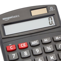 Basics LCD 8-Digit Desktop Calculator, Black - 5 Pack