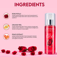 Jovees Herbal Rose Skin Toner For Refreshing Youthful Skin, Tightens Pores, Healthy Glow | Face Mist & Toner For Normal to Dry Skin | Paraben, Alcohol And Chemical Free 100ml