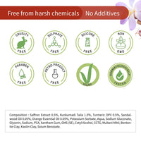 Ayouthveda Kunkumadi Face Mask | Infused with Kumkumadi Taila, Sandalwood, Turmeric & Finest Kashmiri Saffron | Helps to Tighten Pores & Boost Skin Radiance (Pack Of 1-50gm)