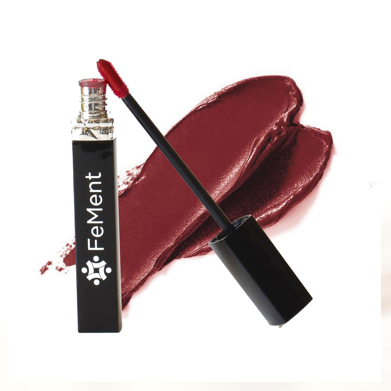 FeMent Clean Beauty Matte Liquid Lipstick For Women, Highly Pigmented, Long Lasting, TransferProof, Lip Makeup, Smudge Proof - 6.5 ML (LIT)