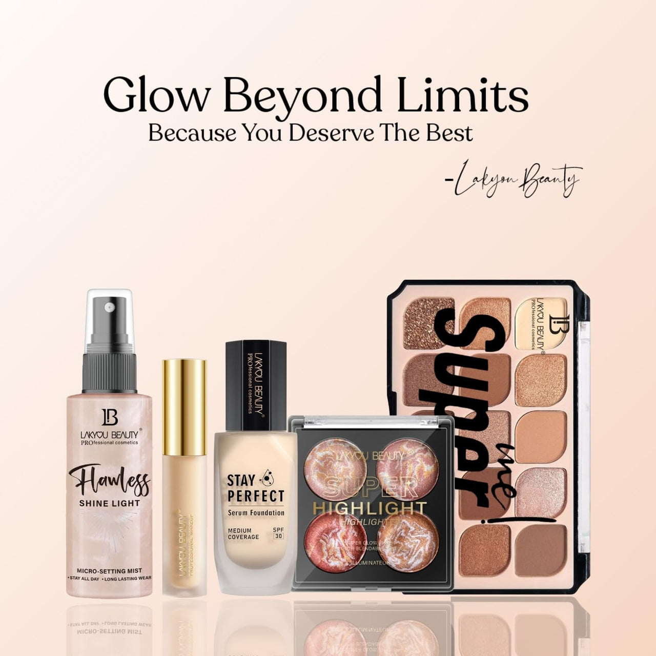 Lakyou Beauty Stay Perfect Serum Foundation 30ml | Medium Coverge with SPF 30 | 24HRS wear for radiant and healthy looking skin (Natural)