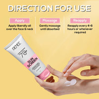 RENEE Pore Minimizing Sunscreen Spf 70 With 2% Niacinamide For All Skins, 2% Peptide & 3% Multivitamins, 50Ml
