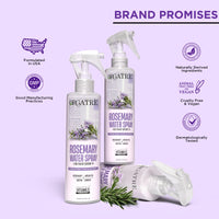 Orgatre Rosemary Water Spray for Hair Growth & Controls Hairfall with BIOTIN | Pure Natural Green Extraction Technologies | Controls Dandruff & Itchiness | Enhances Hair Texture & Shine | Non-Greasy & Fast Absorbing | 200 ml
