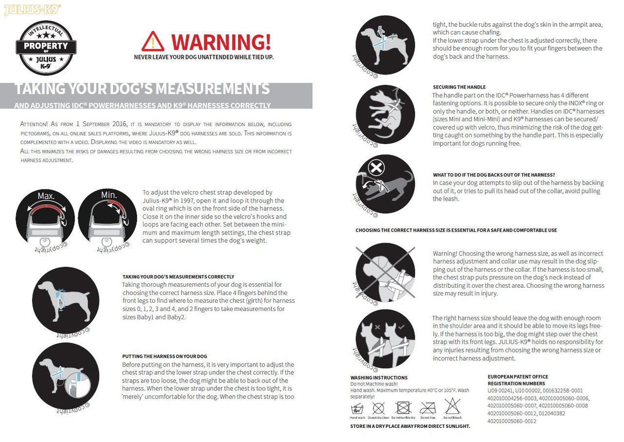 IDC Powerharness, Size: 2XS/Baby 2, Red