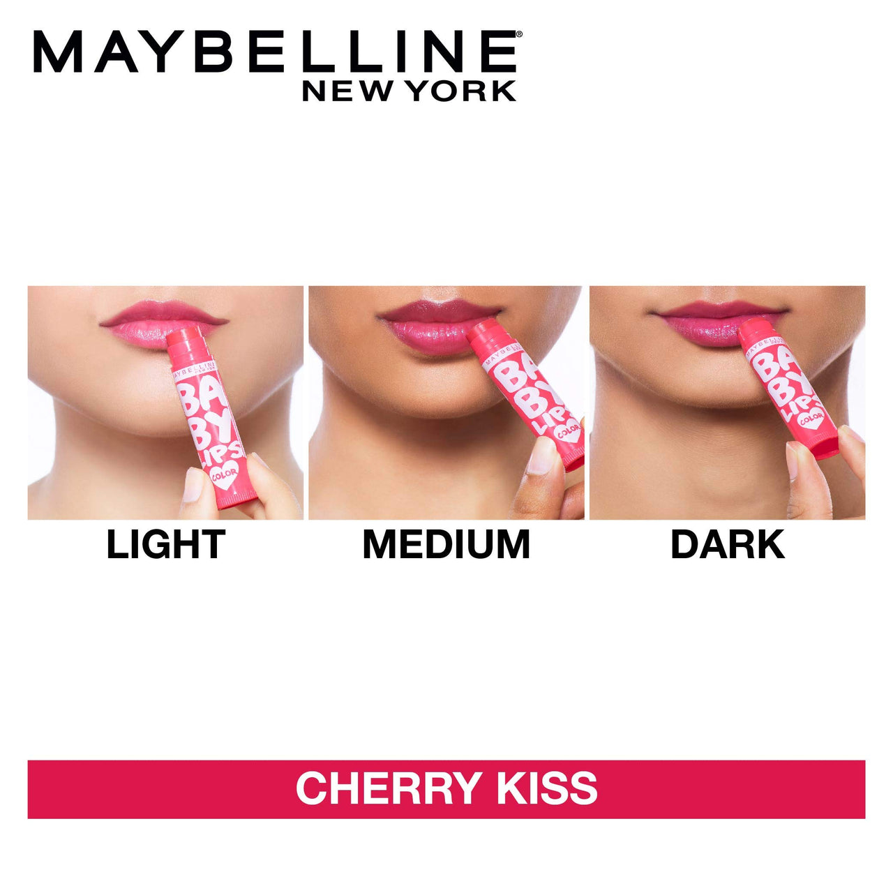 Maybelline New York Lip Balm, With SPF, Moisturises and Protects from the Sun, Pink Lolita & Baby Lips Cherry Kiss, Baby Lips, Pink Lolita, Cherry Kiss, 4g (Pack of 2)