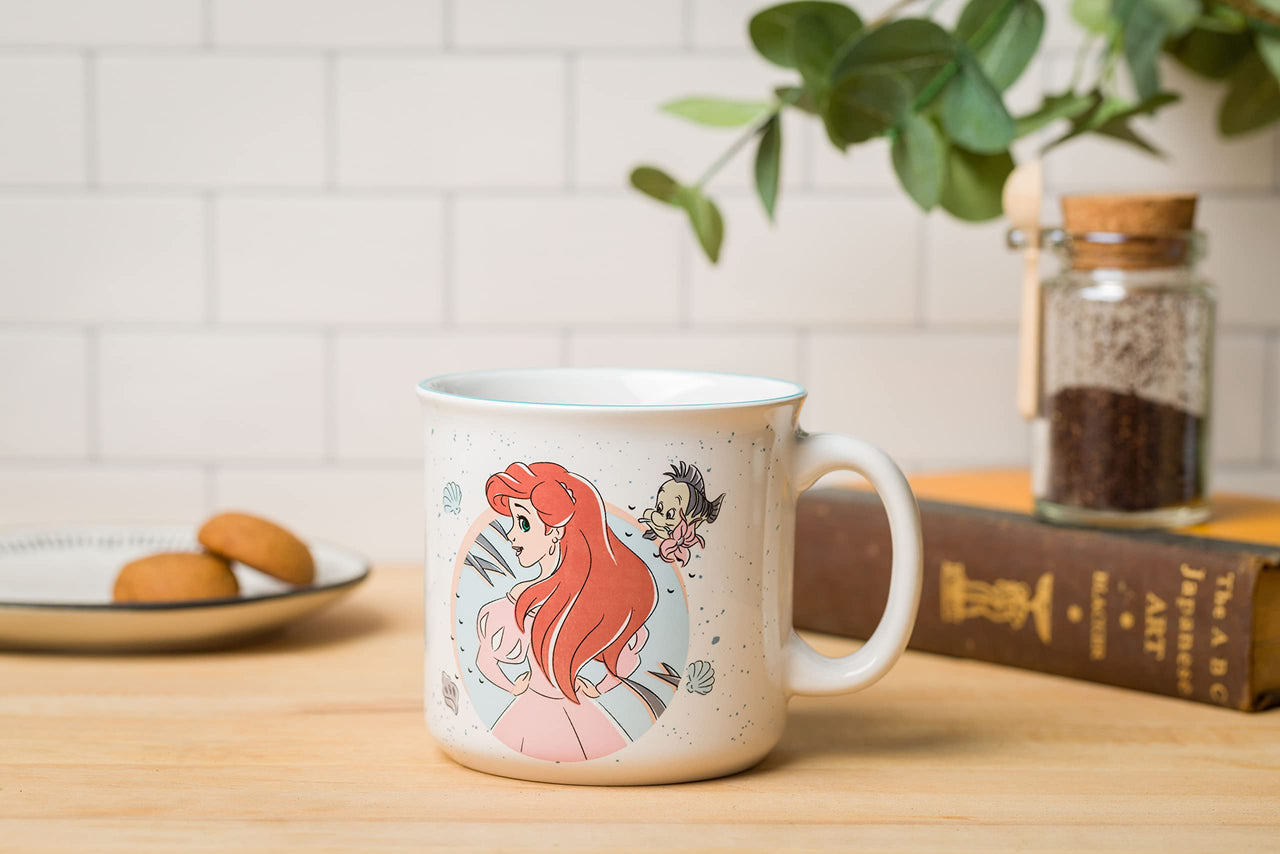 Silver Buffalo Disney Princess Ariel Back View Ceramic Camper Mug, 20 Ounces