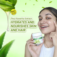 Iba Skin - N - Scalp Aloe Vera Gel for Face, Skin & Hair 100g | 100% Pure Aloe Vera Gel | For Hydrates, Moisturizes, Nourished and Glowing, Healthy Scalp and Stronger Hair | Halal Certified & Vegan