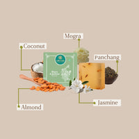 Ashpveda Ayurvedic Jasmine & Mogra Bath Soap Herbal Cleanser, Gentle Skin Care, Natural Scent, Nourishing Bath Bar for Skin Brightening & Moisturizing, 75gm