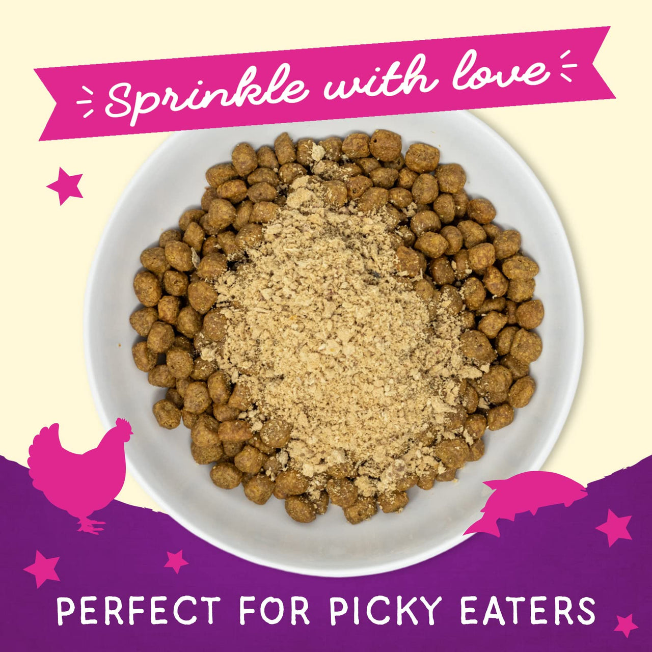 Stella & Chewy's  Freeze-Dried Raw Marie’s Magical Dinner Dust – Grain Free, Protein Rich Cat & Kitten Food Topper – Wild-Caught Salmon & Cage-Free Chicken Recipe – 7 oz Bag Salmon & Chicken 7 Ounce (Pack of 1)