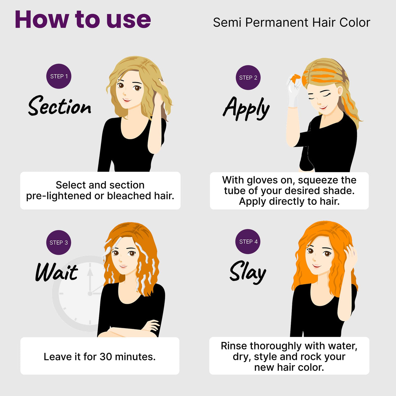 2.Oh! Italian- Orange Hair Color For Women & Men | Ammonia-Free DIY Semi Permanent Hair Color | Enriched with Argan Oil | Lasts upto 12-15 Washes | Pack of 2