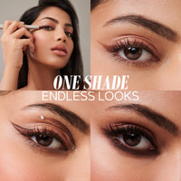 SIMPLYNAM Ultimate Kajal – Metallic Bronze | 1 Stroke Intense Color Payoff | Water Resistant | Long-Lasting & Smudge-Proof | Safe for Sensitive Eyes | 7X More Product | In-Built Sharpener & Smudger