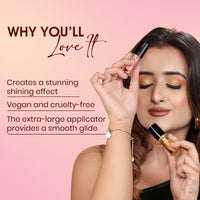 Colors Queen Lip Therapy Glossy Lip Gloss | Nourishing & Hydrating Formula | Lightweight, Highly Pigmented and One Swipe Application | Non Sticky Lip Gloss with Extra Large Applicator (02 - Avocado, 4.8ml)