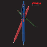 Rotring 600 Mechanical Pencil, HB 0.5 mm, Blue All-Metal Body, Hexagonal Barrel