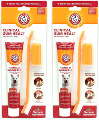 Arm & Hammer for Pets Clinical Care Dental Gum Health Kit for Dogs | Contains Toothpaste, Toothbrush & Fingerbrush | Soothes Inflamed Gums, 3-Piece Kit, Chicken Flavor - 2 Pack