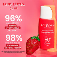 Dot & Key Strawberry Dew Tinted Sunscreen SPF 50+ Pa++++ - 03 Sand | Protection Against UA/UB | Broad Spectrum, Water & Sweat resistant | For All Skin Types | 50ml