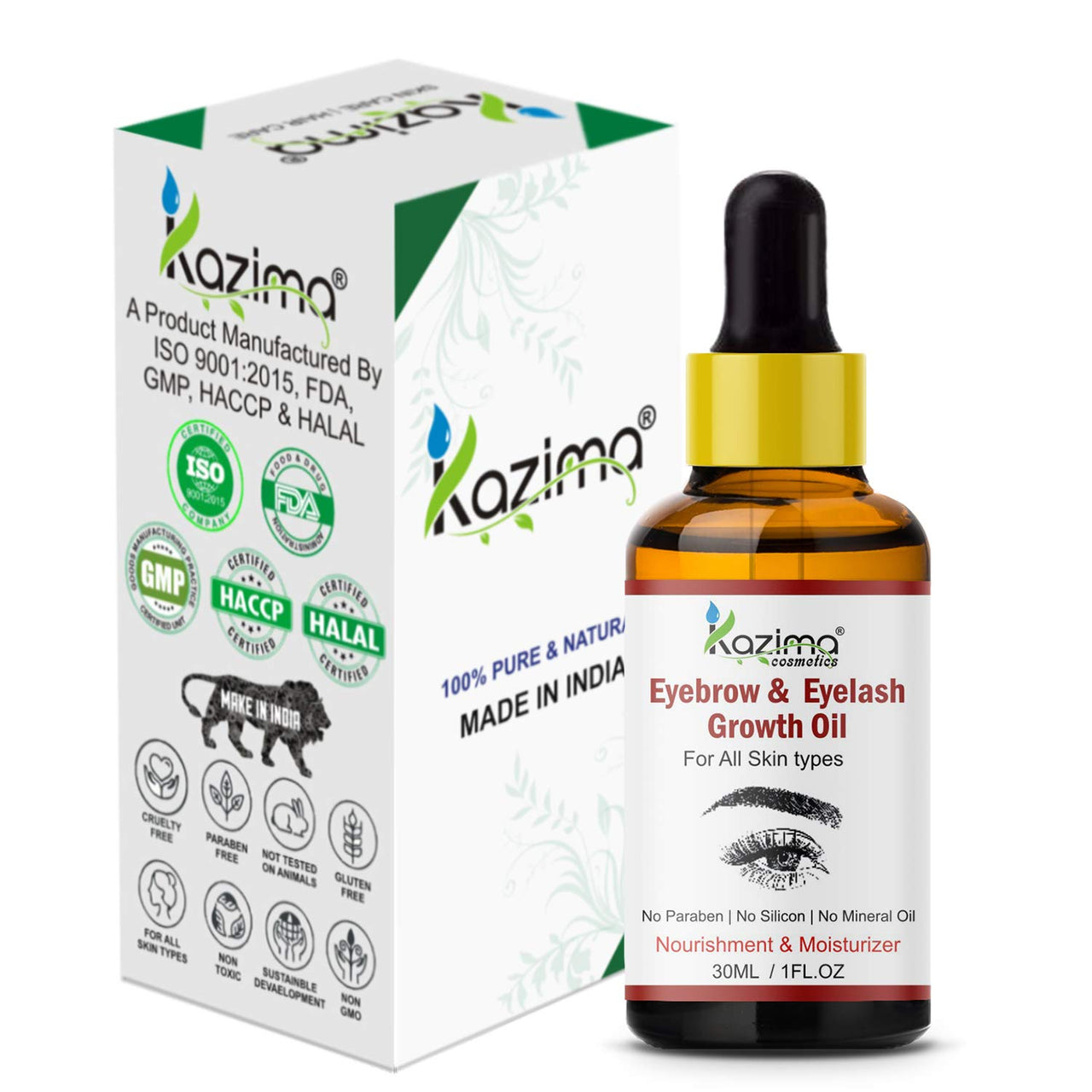 KAZIMA Eyebrow & Eyelash Grow Oil (30ML) For Women