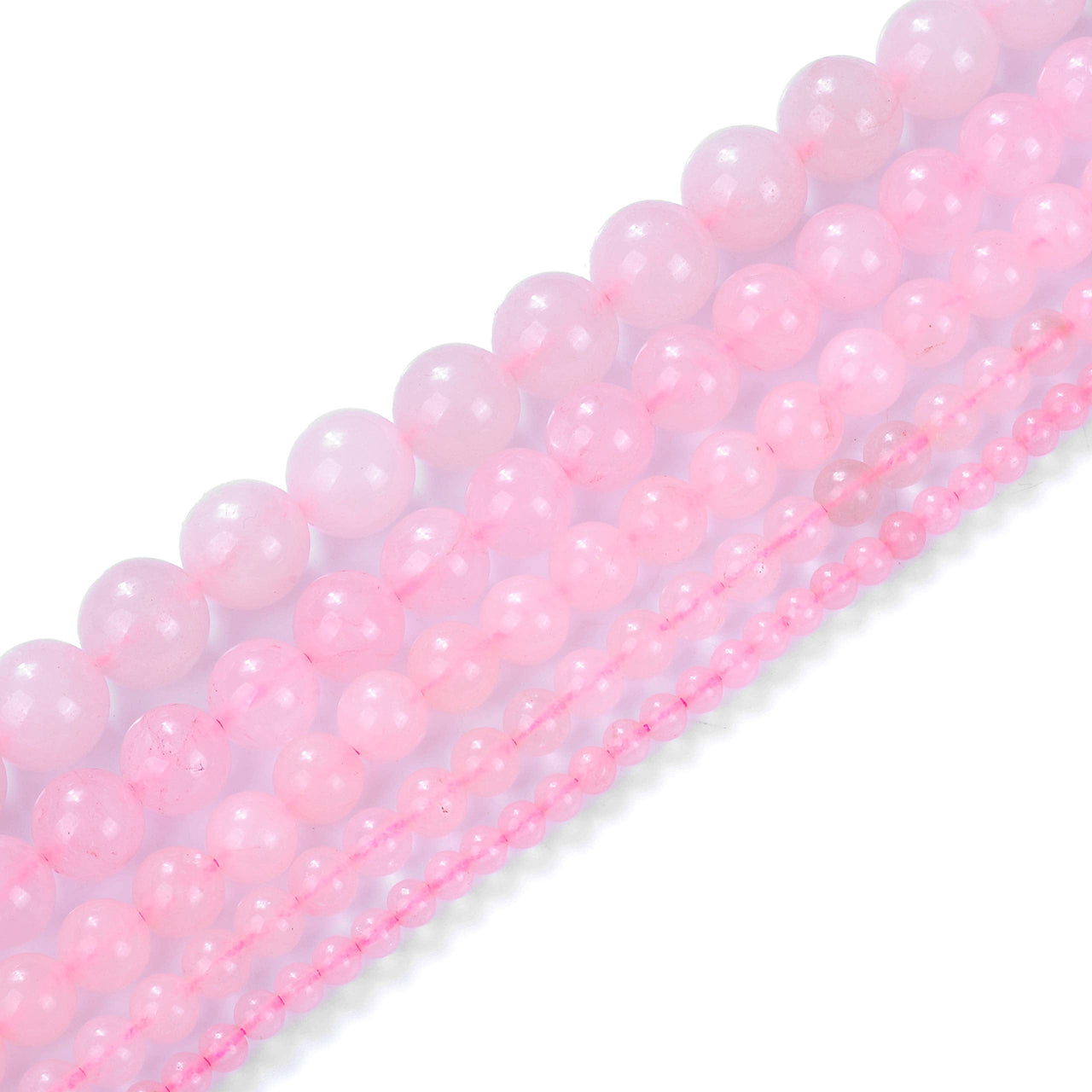Natural Stone Beads 10mm Rose Quartz Gemstone Round Loose Beads Crystal Energy Stone Healing Power for Jewelry Making DIY,1 Strand 15"