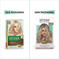Streax Permanent Hair Colour, 100% Grey coverage, Infused with Argan and Walnut Oil, Long Lasting Cream Hair Colour for Women, Ash Hair Color, 9.1 Rich Platinum, 120 ml, Pack of 1