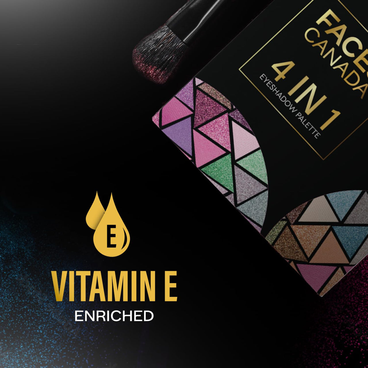 FACESCANADA 4 In 1 Quad Eyeshadow Palette Powder - Gossip Gang 04, 4.8G|Shimmer&Matte Shades|Satin Matte Finish Eye Shadow Quartet|Intense Pigment|Long Lasting|Vitamin E Enriched|Vegan,Multi