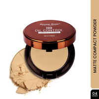 Seven Seas 2 In 1 HD Oil Control Matte Finish Pressed Compact Powder Total Oil Control | Non Oily Matte Look | Evens Out Complexion | Hides Imperfections | Blends Effortlessly (Honey)