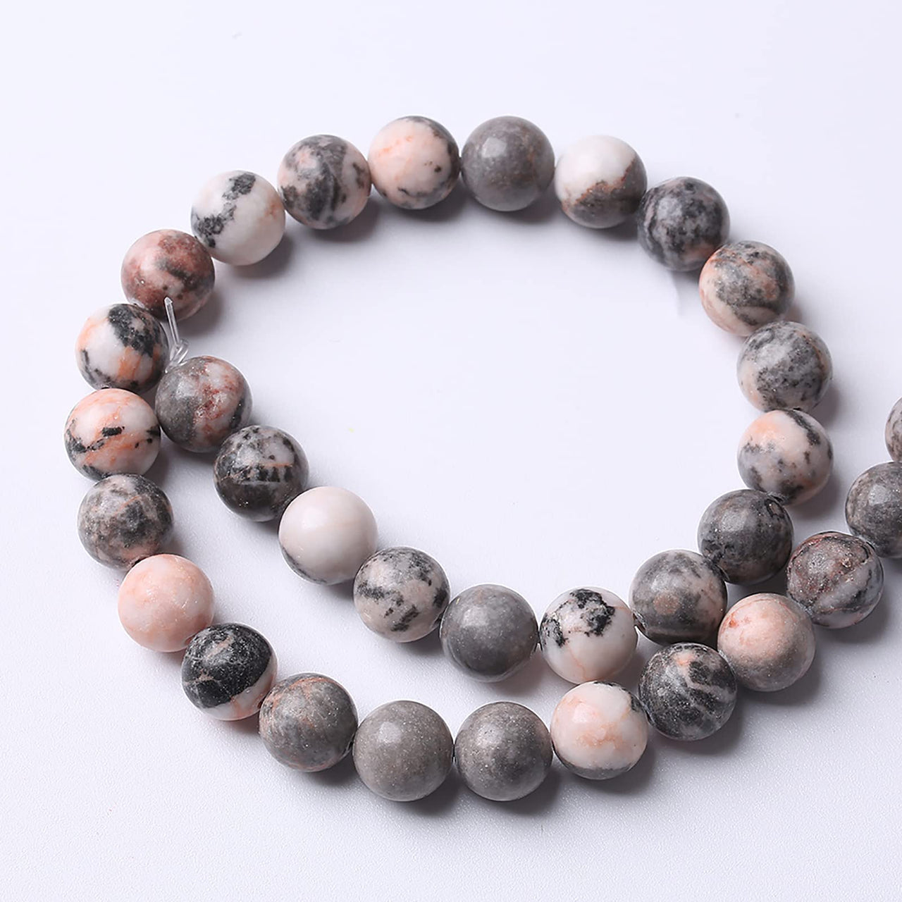 60pcs 6mm Natural Pink Zebra Jaspers Beads Round Loose Beads for Jewelry Making DIY Bracelet Crystal Energy Healing Power Stone (6mm, Pink Zebra Jaspers)