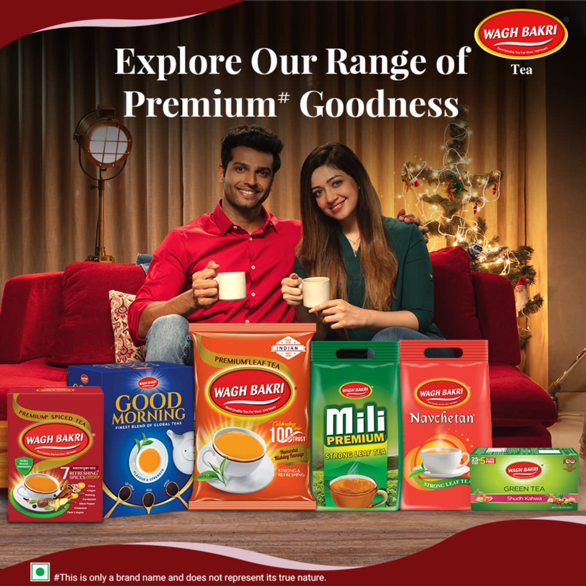 Wagh Bakri Premium Spiced Tea | With 7 Refreshing Spices |250 Gram, Black Tea