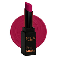 Mila Beauté Pro Matte Lipstick | Highly Pigmented & Long lasting | Semi Matte Finish | Light Weight Lipstick | Single Swipe Application | Luxurious Lip Color | Shade -(Anarkali, 4.2g)