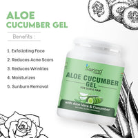 KAZIMA Aloe Cucumber Gel for Face and Body, 1kg | with Cucumber and Pure Aloe Vera for Soothing, Hydrating, and Moisturizing | Aloe Hydrating Gel for Oily and Sensitive Skin