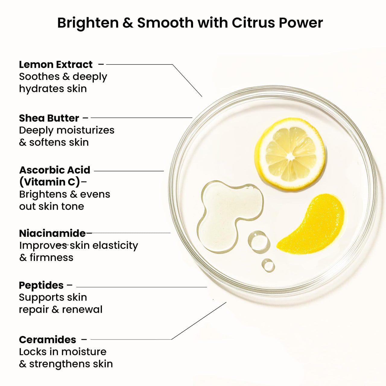 WildOak Candid Lemon Shea Butter Sugar Body Scrub | 300gm | With Collagen & Peptides | Tan Removal | Lightens Dark Area Like Neck & Elbows | Smoothen Bumpy Legs & Hands | Hydrating & Exfoliating Scrub