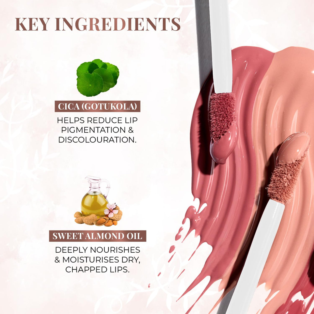 Just Herbs Lip Ink Lipstick Cica Infused Transfer Proof Long Lasting Plant Powered Lipstick for Women 2 ml (Velvet Taupe)