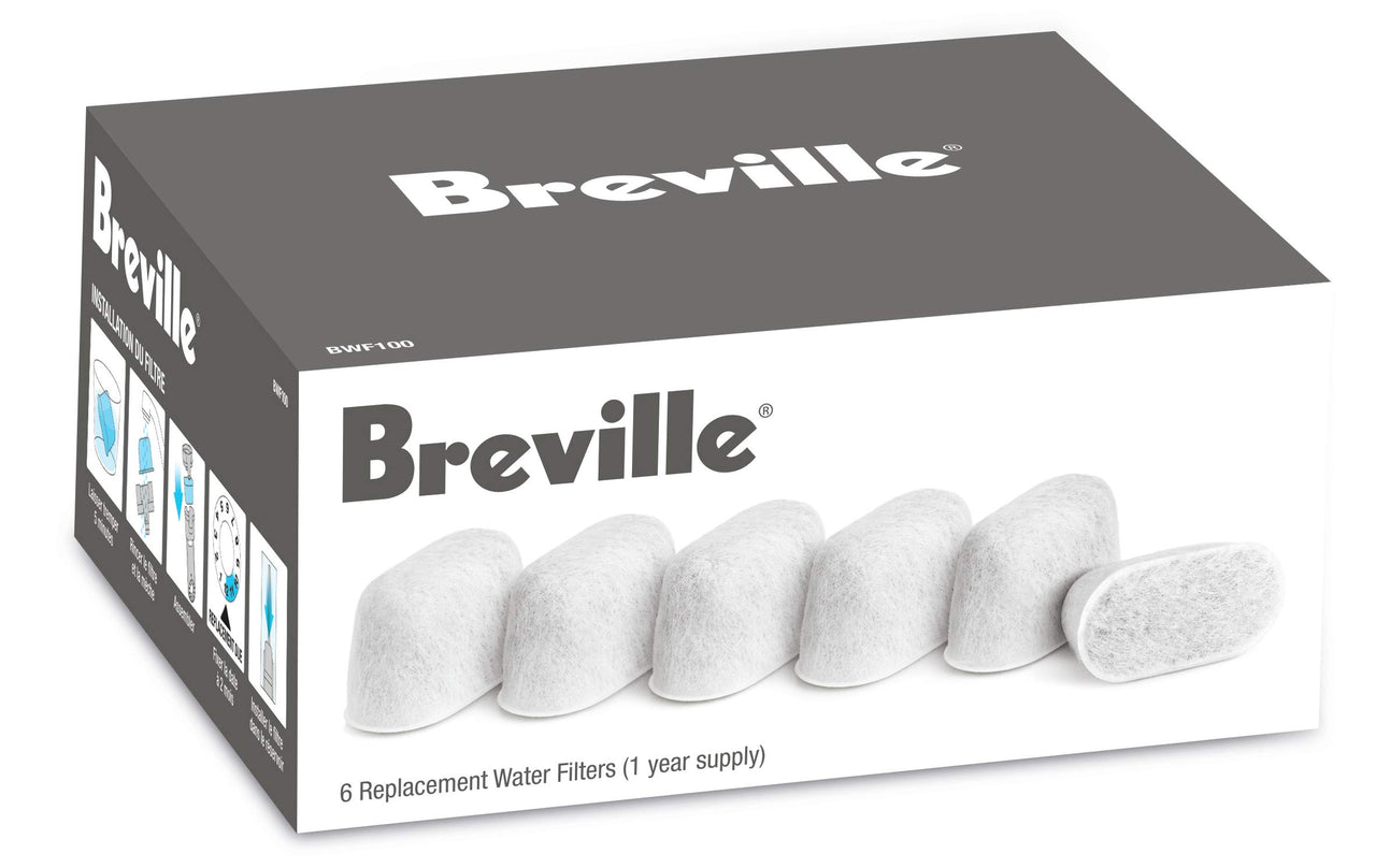 Breville Bwf100 Replacement Charcoal Water Filters Single Cup Brewer-6 Pack