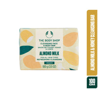The Body Shop Almond Milk Cleansing Face and Body Bar, 100 G