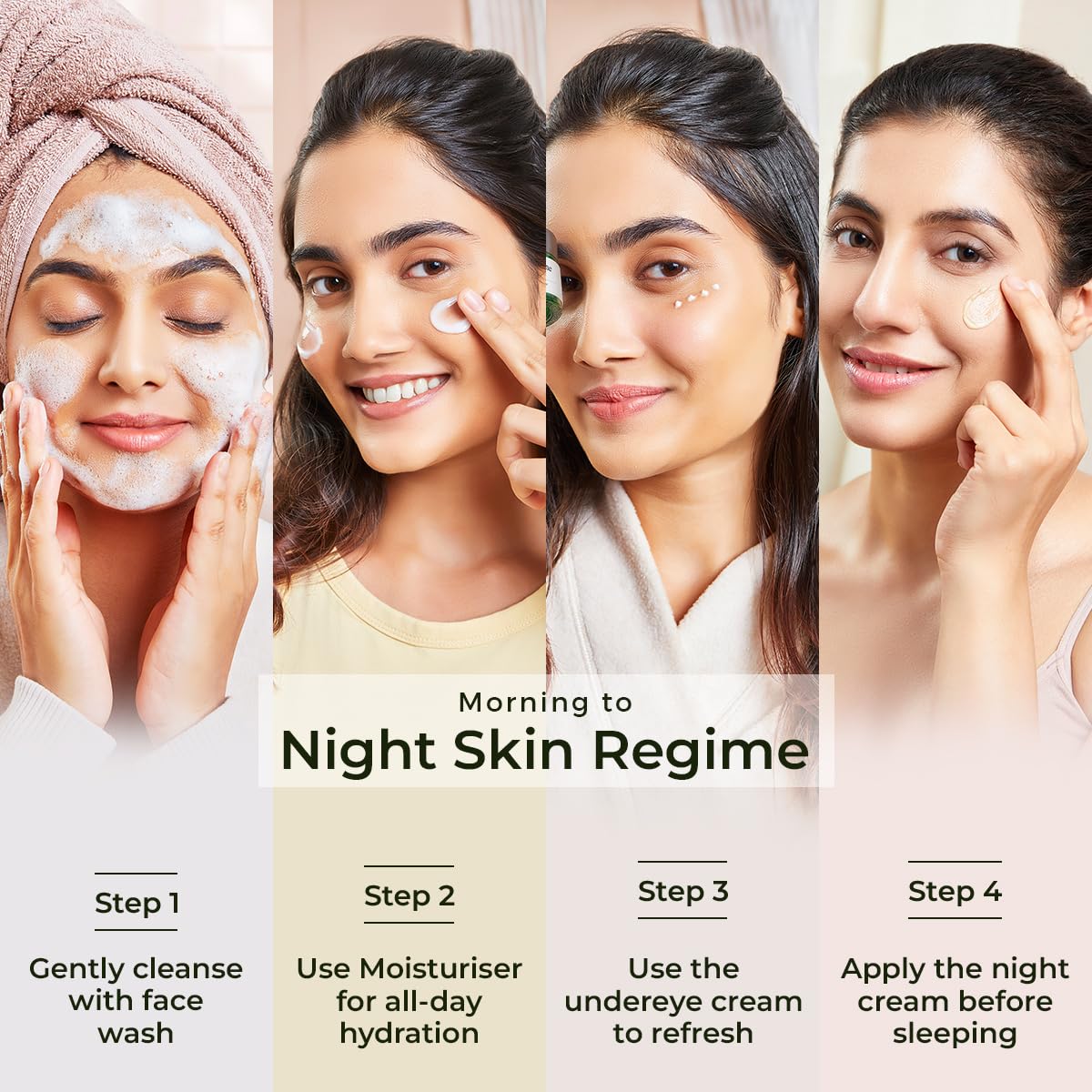 Xyst AM to PM Skincare Kit with Natural Caffeine & Liposomic Retinol | Reduces Dark Circles | Hydrates & Repairs | Derma Certified | All Skin Type | Pack of 4