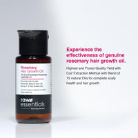 Raw Essentials Rosemary Hair Oil 50ml, Highest Grade Natural Rosemary Oil for Hair Growth, Nourishes and Strengthen Hair & Scalp, Boost Volume, Shine & Thickness.