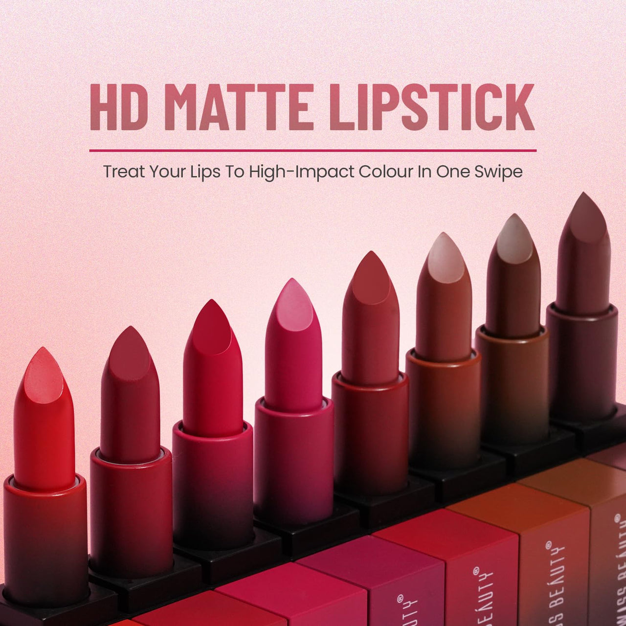 Swiss Beauty Hd Matte Pigmented Smudge Proof Lipstick | Creamy Matte Long Stay Lipstick | Dark Brown, 3.4g