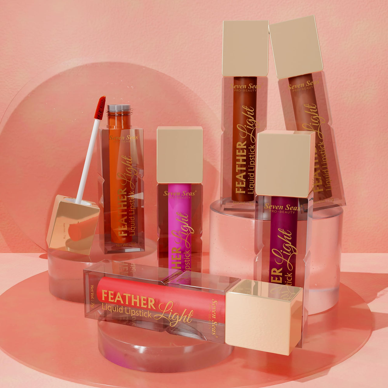 Seven Seas Feather Light Liquid Lipstick | Matte Finish Liquid Lipstick | Long Lasting | Non Transfer | One Coat Application | Stay Upto 12 Hours (318, 6ml)