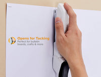 Bostitch Office Ascend 3 in 1 Stapler Integrated Remover & Staple Storage, 420 Staples Included, 20 Sheet Capacity, Lightweight, White (B210-WHT), Full Size