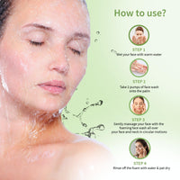 Ayouthveda Deep Clean Foaming Wash |Reduces Pigmentation, Combats Dark Spots| Refreshing Blend of Indian Madder, Garcinia & Pomegranate | Everyday Face Wash for Men & Women (Pack of 2;100ml each)