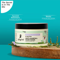 Pilgrim Spanish Rosemary Anti Hairfall Hair Mask, 200Gm With Biotin For Reducing Hair Fall & Strengthens Hair, 1 Count