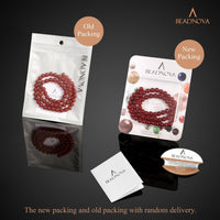 BEADNOVA Red Agate Beads Natural Crystal Beads Stone Gemstone Round Loose Energy Healing Beads with Free Crystal Stretch Cord for Jewelry Making (6mm, 62-64pcs) 6mm 02) Red Agate Round Beads