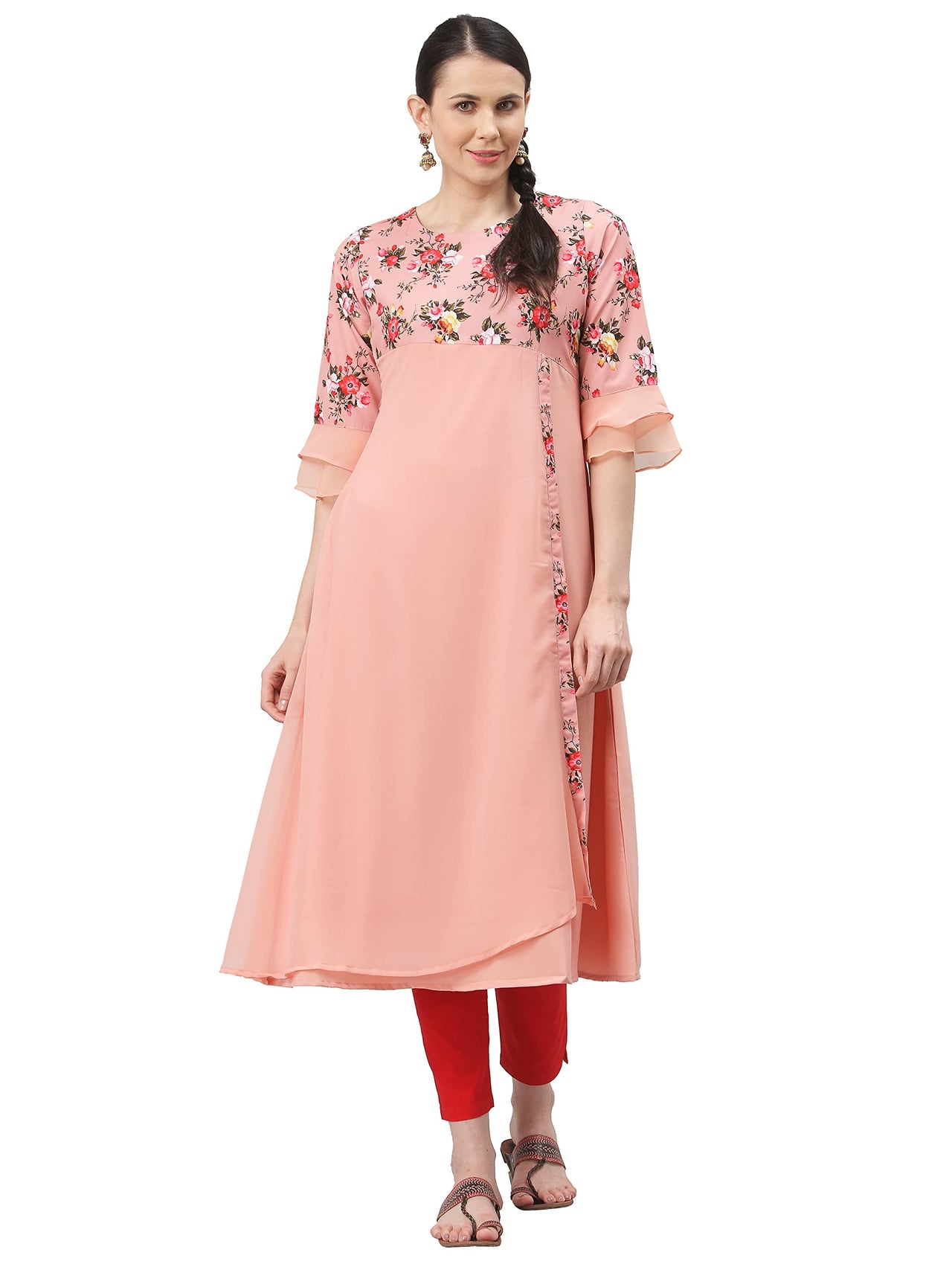 ALC Creation Women's  Crepe A-line Kurta