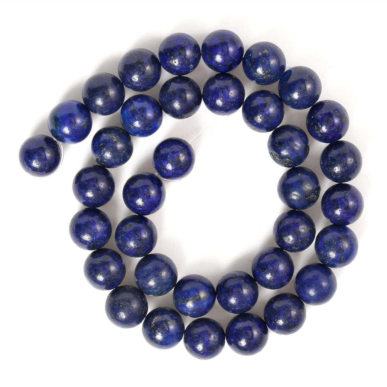 45pcs 8mm Natural Stone Beads Lapis Lazuli Beads Energy Crystal Healing Power Gemstone for Jewelry Making, DIY Bracelet Necklace