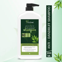 TryOnes Green Tea & Tea Tree Anti-Dandruff Shampoo - No Sulphates, Parabens, Silicones, Color & Peg | 1000 ml