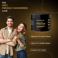 Men Deserve Hair Styling Ultra Shine Pomade for Strong Hold and Wet Look hairstyles | hair wax for men | Pomade for men (50gm)