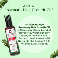 Passion Indulge Rosemary Hair oil for hair growth with Biotin | 100ml Hair Proteiniz | Reduces Hair Fall, Breakage, Promotes Hair growth naturally | Ayurvedic & Natural Hair Oil