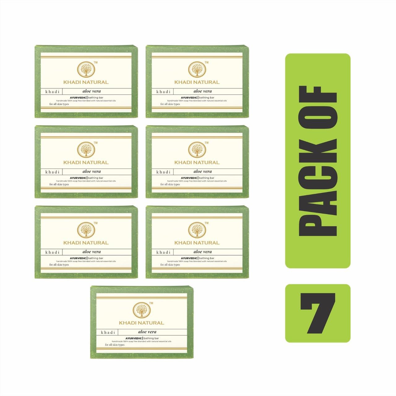 Khadi Natural Aloevera Soap (Set of 7)